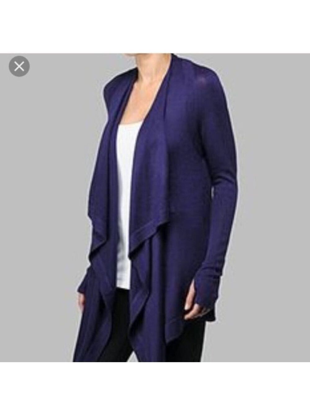 Lululemon Express Yourself Wrap Bamboo Cashmere Cardigan Eggplant Size 4